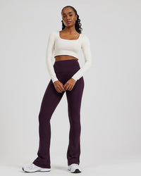 Essential Long Sleeve Built-In Bra Top | Off White