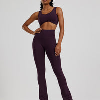 Essential Mini Flared Leggings | Midnight Plum
