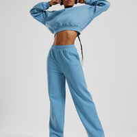 Comfort Cropped Crew Neck | Basalt