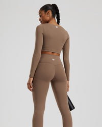 Essential Long Sleeve Built-In Bra Top | Caribou