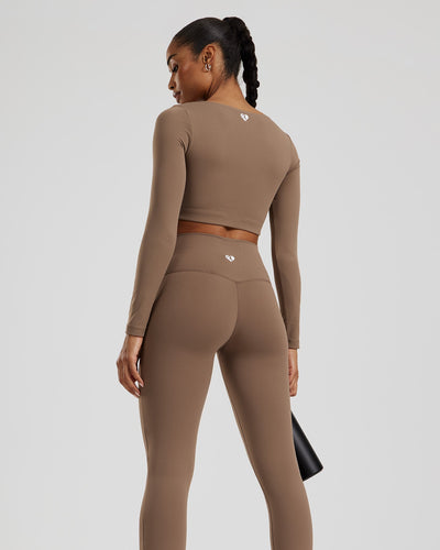 Essential Long Sleeve Built-In Bra Top | Caribou