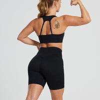 Motion Seamless Racer Back Bra | Black