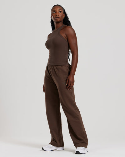 Comfort Ribbed Midi Tank | Cocoa