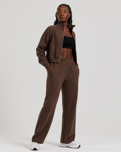 Comfort Light Full Zip Sweat | Cocoa