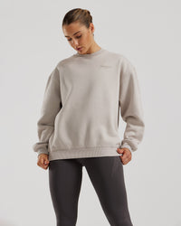 Comfort Oversized Crew Neck | Stone