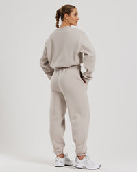 Comfort Cropped Crew Neck | Stone