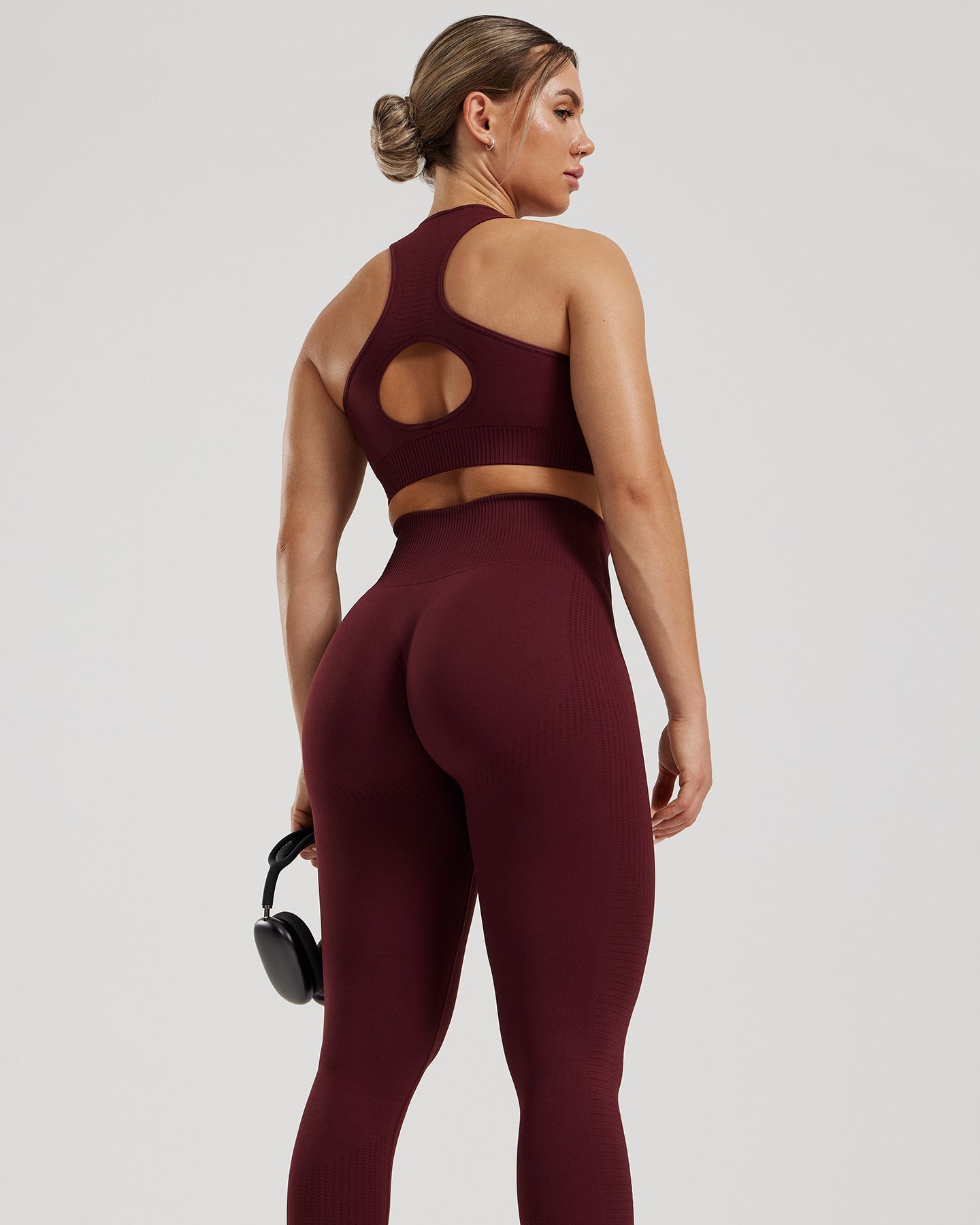 Power Seamless Scrunch Leggings | Dark Cherry