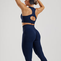 Power Seamless Scrunch Leggings | Sapphire Blue