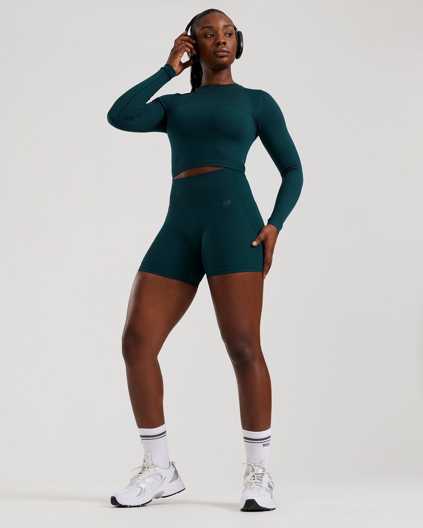 Motion Seamless Long Sleeve Midi Top | Dark Moss