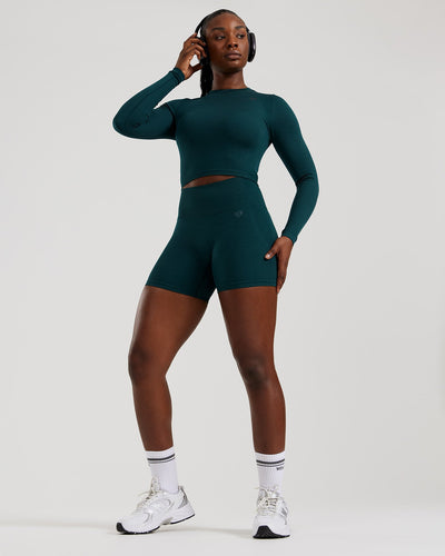 Motion Seamless Long Sleeve Midi Top | Dark Moss