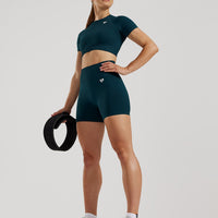 Power Seamless Shorts | Dark Moss