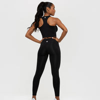 Essential Crop Tank Top | Black