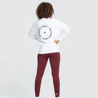 Comfort Oversized Long Sleeve T-Shirt | White