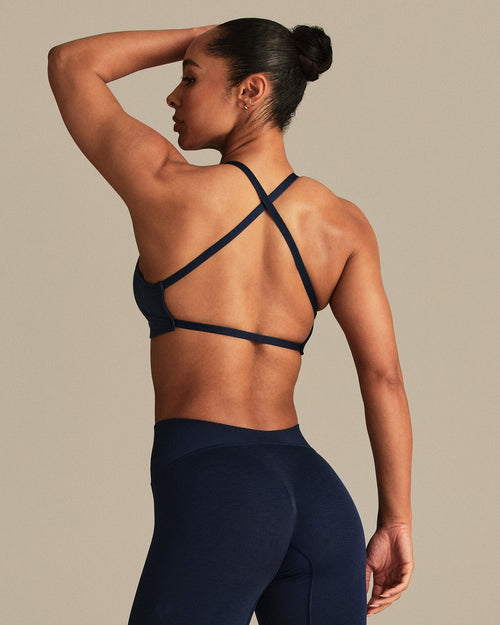Define 2.0 Seamless Cross Back Bra | Sapphire Blue