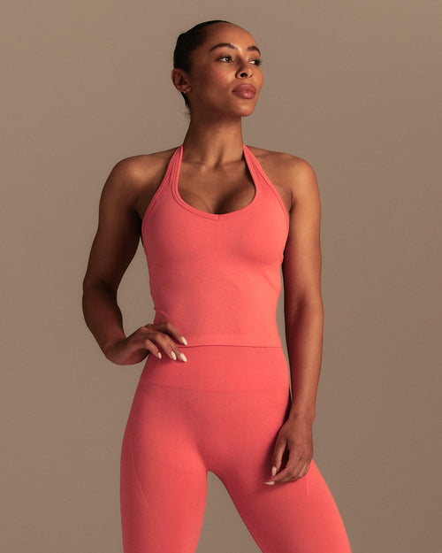Define 2.0 Seamless Halter Tank | Sunlit Coral