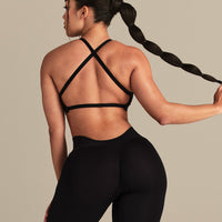 Define 2.0 Seamless Cross Back Bra | Black