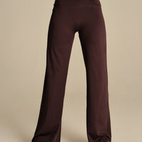 Essential Wrap High Waist Straight Leg Pants | Cafe Noir