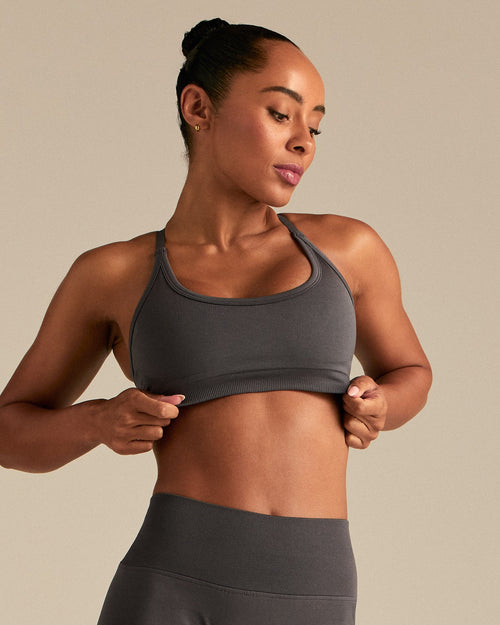 Define 2.0 Seamless Cross Back Bra | Graphite