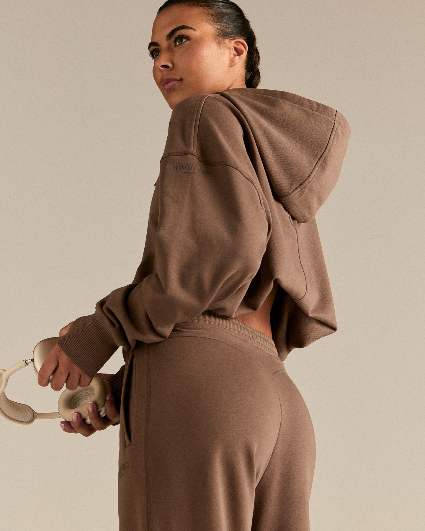 Comfort Oversized Hook Up Hoodie | Milk Chocolate