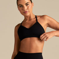 Emphasize V-Neck Bra | Black