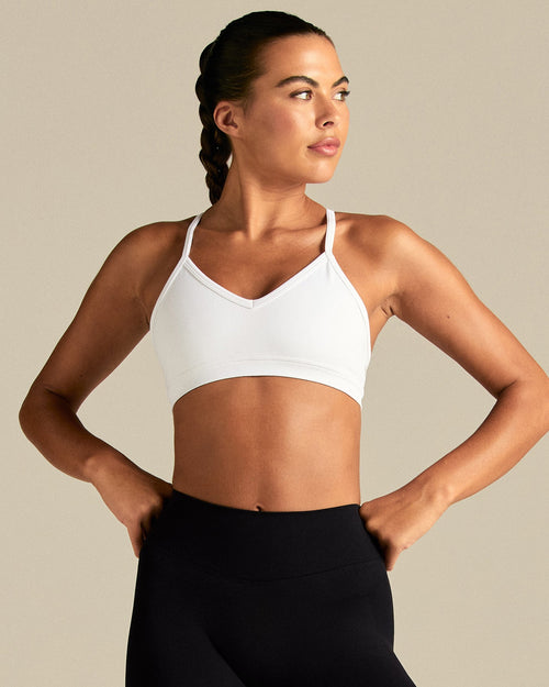 Emphasize V-Neck Bra | White