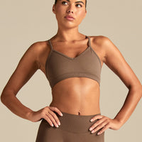Emphasize V-Neck Bra | Milk Chocolate