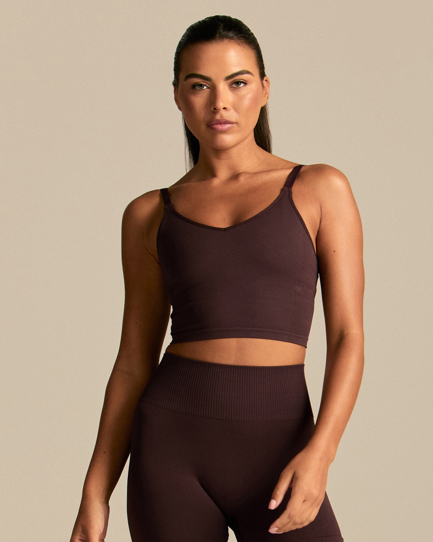 Power Built-In Bra Tank | Cafe Noir (1/6)