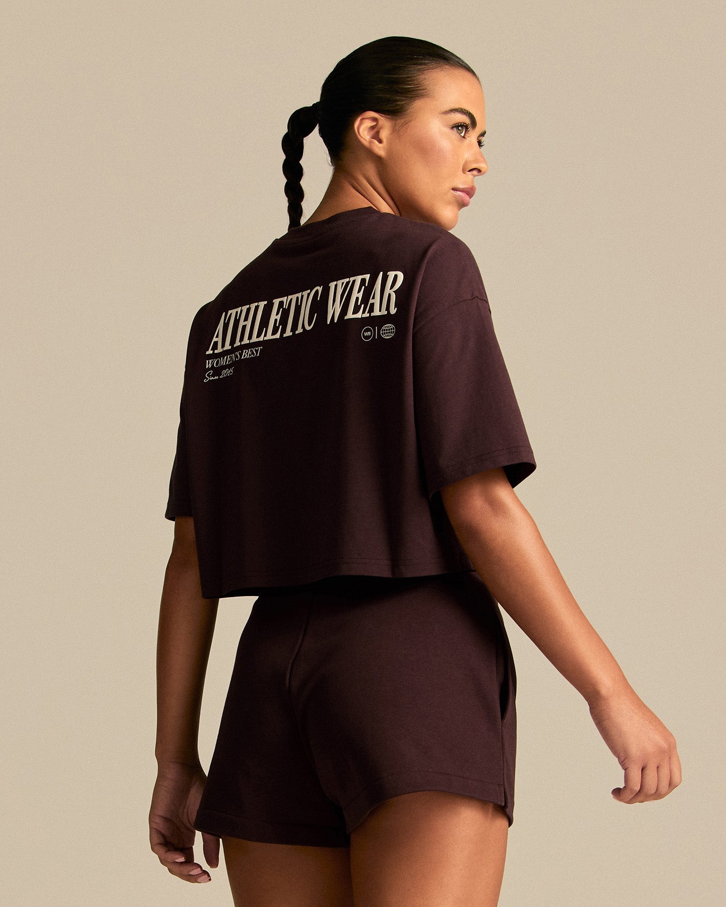 Comfort Athletic Club Cropped T-Shirt | Cafe Noir (1/6)