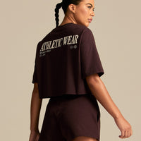 Comfort Athletic Club Cropped T-Shirt | Cafe Noir (1/6)