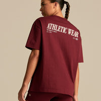 Comfort Athletic Club Oversized T-Shirt | Oxford Red (1/6)