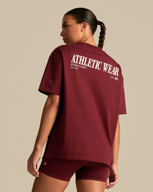 Comfort Athletic Club Oversized T-Shirt | Oxford Red (1/6)