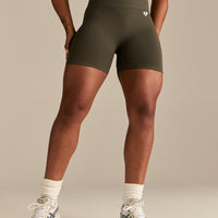 Power Seamless Shorts | Dark Olive