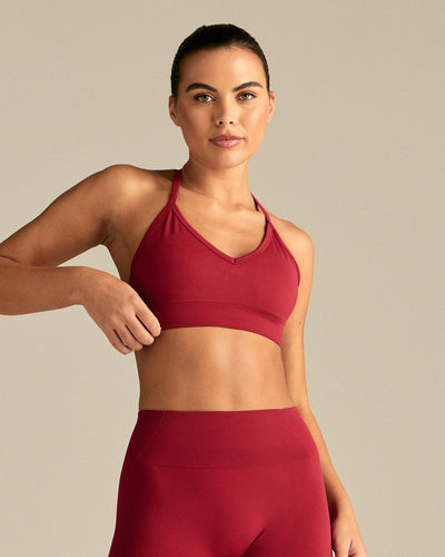 Define 2.0 Halter Neck Bra | True Red