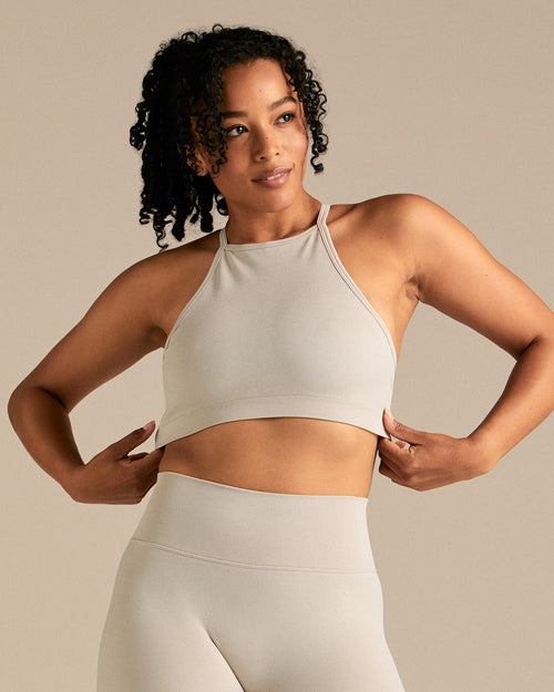 Motion Seamless Racer Front Bra | Stone