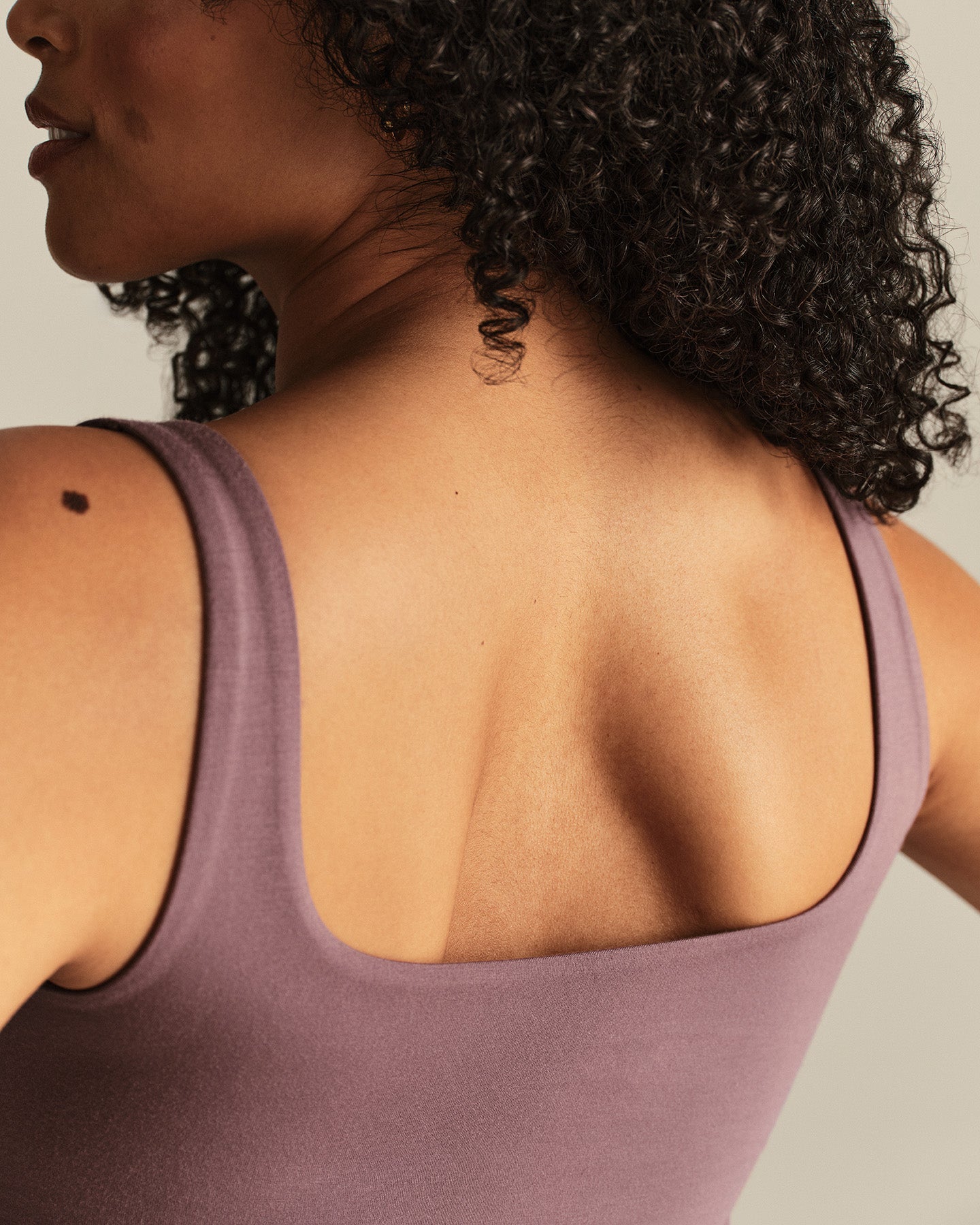 Smooth Contour Midi Square Neck Tank | Deep Mocha