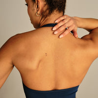 Power Halter Neck Bra | True Navy