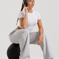Comfort Ribbed Cropped T-Shirt | White
