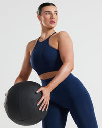 Define Seamless High Neck Bra | Sapphire Blue