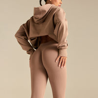 Comfort Oversized Hook Up Hoodie | Mauve Taupe