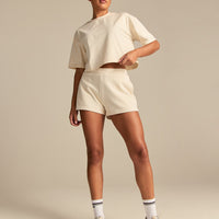 Comfort Athletic Club Cropped T-Shirt | Off White (2/6)