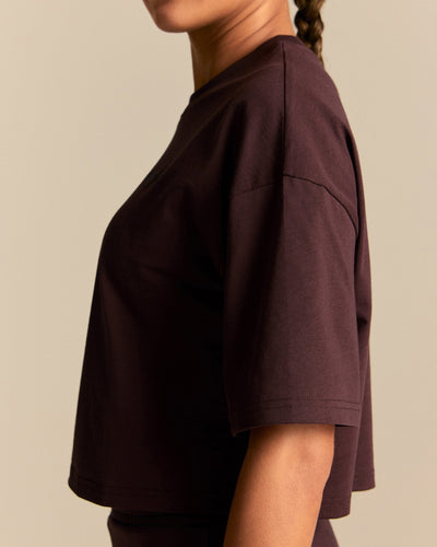 Comfort Athletic Club Cropped T-Shirt | Cafe Noir (2/6)