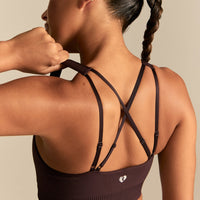 Power Adjustable Sports Bra | Cafe Noir (2/6)