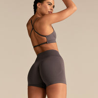 Define 2.0 Seamless Scrunch 4" Shorts | Slate Grey