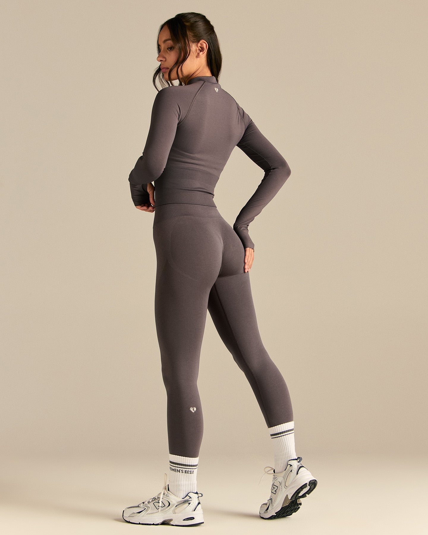 Define 2.0 Seamless Full Zip Midi Jacket | Slate Grey