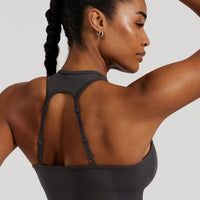 Motion Seamless Racer Back Bra | Graphite