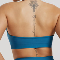 Motion Seamless Halter Bra | Peacock Blue