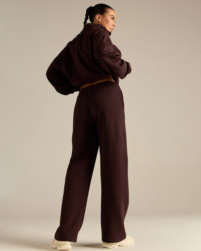 Comfort Cozy Straight Leg Joggers | Cafe Noir