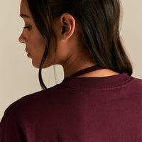 Comfort Oversized Long Sleeve T-Shirt | Vintage Merlot