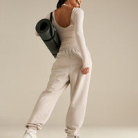 Smooth Contour Long Sleeve Reversible T-Shirt | Stone