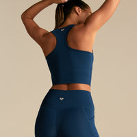 Essential Crop Tank Top | True Navy